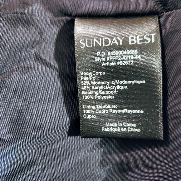 Aritzia Sunday Best Faux Fur Vest Xxs (fits like small - over sized) - Picture 4 of 6